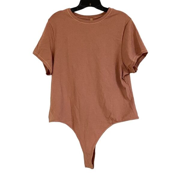 SKIMS Sedona Cotton Jersey T-Shirt Thong Bodysuit Sz 4X NWT - Picture 8 of 11